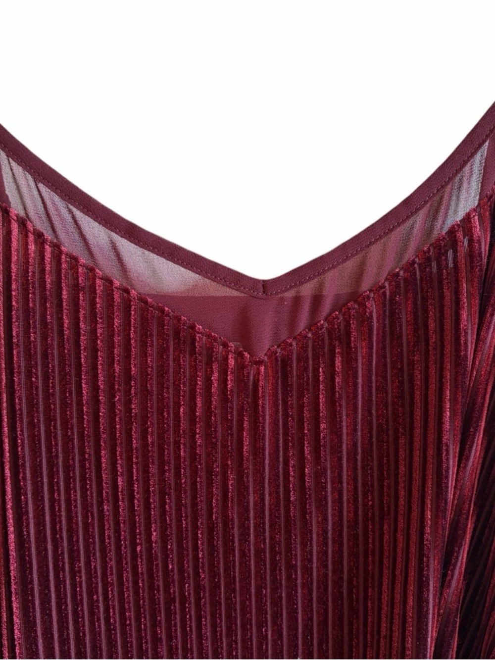 Wine Ribbed Slip Dress - Picture 2 of 7